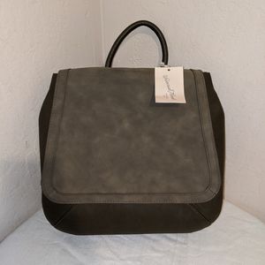 BNWT Vegan Leather Suede Backpack Shoulderbag